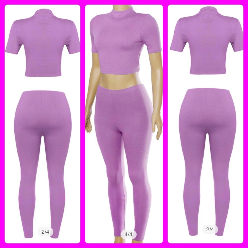 2 piece legging set (purple)